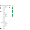 Thumbnail Image 4 of Marquise Lab-Created Emerald and White Sapphire Earrings and Ring Set in Sterling Silver with 14K Gold Plate - Size 7