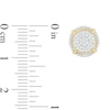 Thumbnail Image 3 of 1/5 CT. T.W. Composite Diamond Frame Compass Stud Earrings in 10K Gold