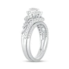 Thumbnail Image 2 of 5/8 CT. T.W. Pear-Shaped Diamond Frame Filigree Bypass Bridal Set in 10K White Gold