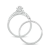 Thumbnail Image 4 of 5/8 CT. T.W. Pear-Shaped Diamond Frame Filigree Bypass Bridal Set in 10K White Gold