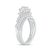 5/8 CT. T.W. Oval Diamond Frame Filigree Bypass Bridal Set in 10K White Gold