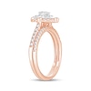 Thumbnail Image 2 of 5/8 CT. T.W. Pear-Shaped Diamond Double Frame Bridal Set in 10K Rose Gold