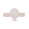 Thumbnail Image 3 of 5/8 CT. T.W. Pear-Shaped Diamond Double Frame Bridal Set in 10K Rose Gold