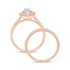 Thumbnail Image 4 of 5/8 CT. T.W. Pear-Shaped Diamond Double Frame Bridal Set in 10K Rose Gold