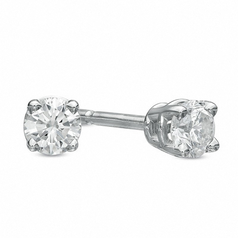 1/6 CT. T.W. Diamond Solitaire Stud Earrings in 10K White Gold (I/I3)