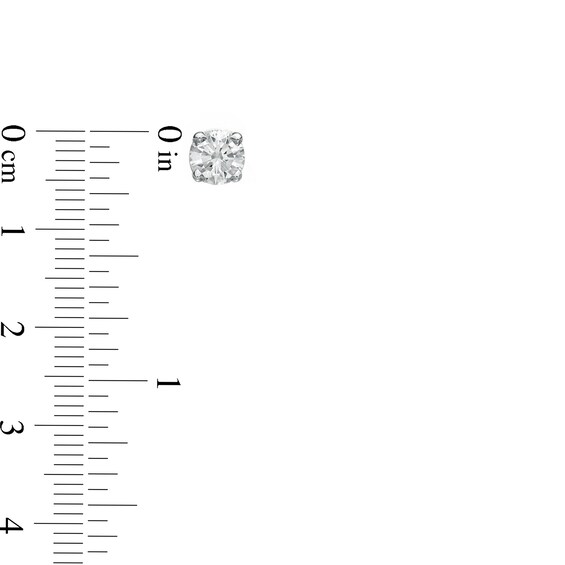 1/6 CT. T.w. Diamond Solitaire Stud Earrings in 10K White Gold (I/I3)