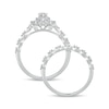 5/8 CT. T.W. Pear-Shaped Diamond Double Frame Vintage-Style Bridal Set in 10K White Gold