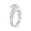 Thumbnail Image 2 of 5/8 CT. T.W. Oval Diamond Frame Vintage-Style Bridal Set in 10K White Gold