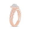 5/8 CT. T.W. Oval Diamond Frame Vintage-Style Bridal Set in 10K Rose Gold