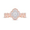 Thumbnail Image 2 of 5/8 CT. T.W. Oval Diamond Frame Vintage-Style Bridal Set in 10K Rose Gold