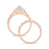 Thumbnail Image 3 of 5/8 CT. T.W. Oval Diamond Frame Vintage-Style Bridal Set in 10K Rose Gold