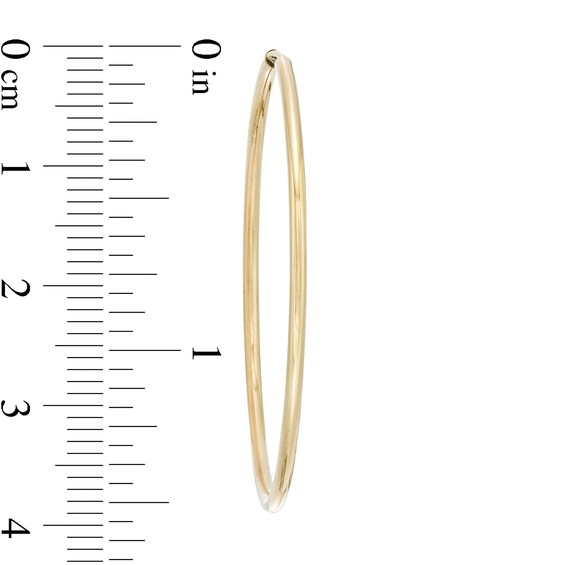 Made in Italy 40.0mm Continuous Tube Hoop Earrings in 14K Gold