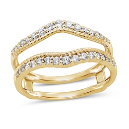 3/8 CT. T.W. Diamond Contour Solitaire Enhancer in 14K Gold