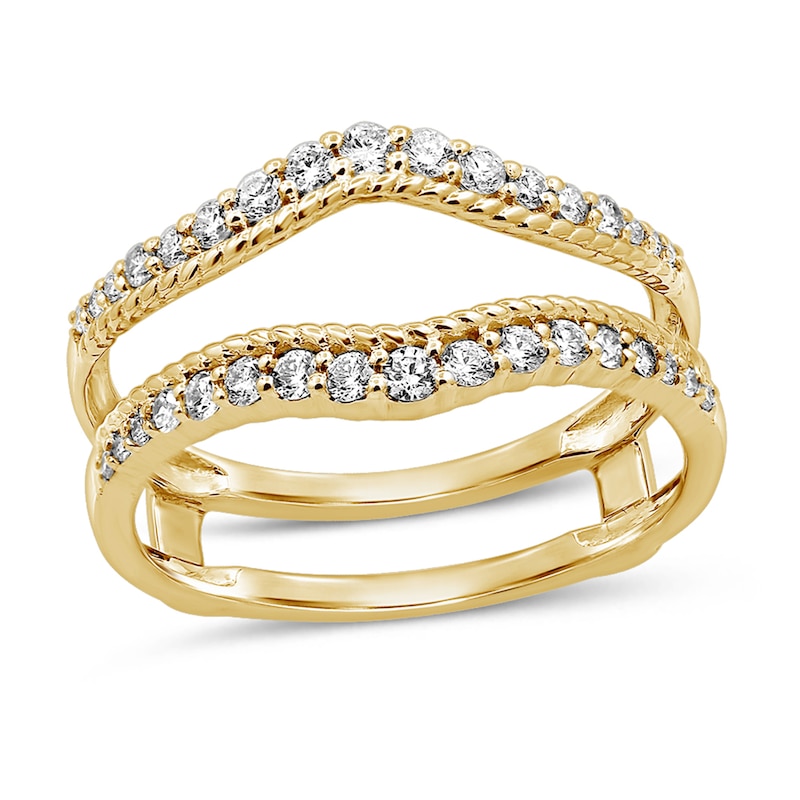 Main Image 1 of 3/8 CT. T.W. Diamond Contour Solitaire Enhancer in 14K Gold