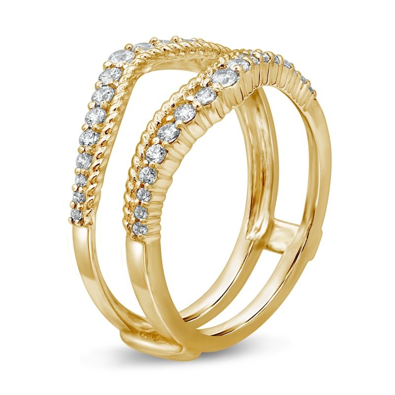 Main Image 2 of 3/8 CT. T.W. Diamond Contour Solitaire Enhancer in 14K Gold