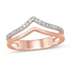 Thumbnail Image 1 of 1/5 CT. T.W. Diamond Chevron Anniversary Ring in 10K Rose Gold
