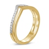 Thumbnail Image 2 of 1/5 CT. T.W. Diamond Chevron Anniversary Ring in 10K Gold