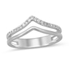 Thumbnail Image 1 of 1/5 CT. T.W. Diamond Chevron Anniversary Ring in 10K White Gold