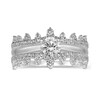 1/2 CT. T.W. Diamond Double Crown Solitaire Enhancer in 14K White Gold