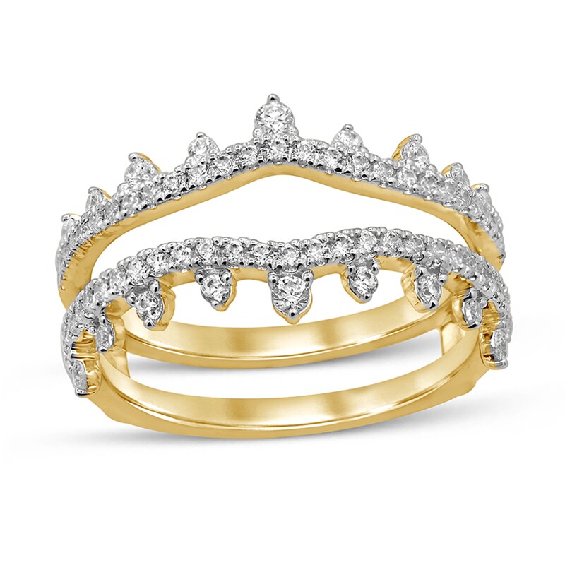 1/2 CT. T.W. Diamond Double Crown Solitaire Enhancer in 14K Gold