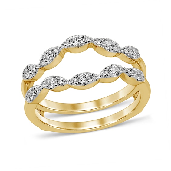 1/2 CT. T.w. Diamond Marquise Solitaire Enhancer in 14K Gold