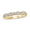 Thumbnail Image 1 of 1/6 CT. T.W. Diamond Alternating Vintage-Style Anniversary Band in 10K Gold