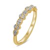 Thumbnail Image 2 of 1/6 CT. T.W. Diamond Alternating Vintage-Style Anniversary Band in 10K Gold