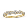 Thumbnail Image 1 of 1/4 CT. T.W. Diamond Braided Vintage-Style Anniversary Band in 10K Gold