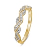 Thumbnail Image 2 of 1/4 CT. T.W. Diamond Braided Vintage-Style Anniversary Band in 10K Gold