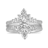 Thumbnail Image 3 of 1 CT. T.W. Diamond Double Crown Solitaire Enhancer in 14K White Gold