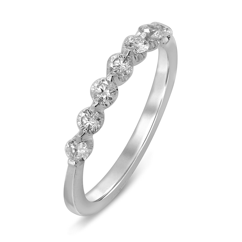 Main Image 2 of 1/2 CT. T.W. Diamond Seven Stone Anniversary Band in 10K White Gold