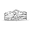 Thumbnail Image 4 of 1/4 CT. T.W. Diamond Crossover Chevron Solitaire Enhancer in 14K White Gold