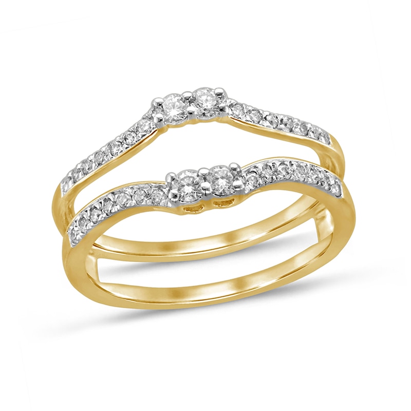 1/3 CT. T.W. Diamond Contour Solitaire Enhancer in 14K Gold