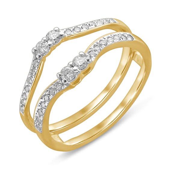 1/3 CT. T.w. Diamond Contour Solitaire Enhancer in 14K Gold