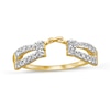 Thumbnail Image 1 of 1/3 CT. T.W. Diamond Split Shank Wrap Solitaire Enhancer in 14K Gold