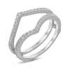 Thumbnail Image 3 of 1/5 CT. T.W. Diamond Chevron Solitaire Enhancer in 10K White Gold