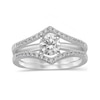 Thumbnail Image 4 of 1/5 CT. T.W. Diamond Chevron Solitaire Enhancer in 10K White Gold