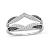 Thumbnail Image 1 of 1/3 CT. T.W. Enhanced Black and White Diamond Vintage-Style Solitaire Enhancer in 14K White Gold