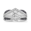 Thumbnail Image 4 of 1/3 CT. T.W. Enhanced Black and White Diamond Vintage-Style Solitaire Enhancer in 14K White Gold