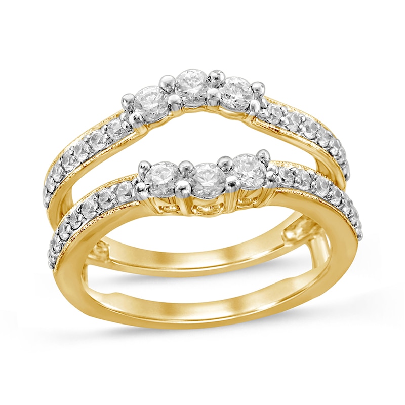 Main Image 1 of 3/4 CT. T.W. Diamond Vintage-Style Solitaire Enhancer in 14K Gold