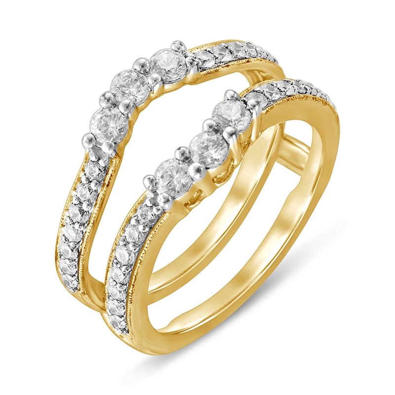 Main Image 2 of 3/4 CT. T.W. Diamond Vintage-Style Solitaire Enhancer in 14K Gold