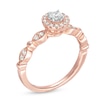 Thumbnail Image 3 of 1/3 CT. T.W. Diamond Frame Vintage-Style Art Deco Engagement Ring in 10K Rose Gold