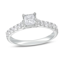 3/4 CT. T.W. Princess-Cut Diamond Engagement Ring in 14K White Gold