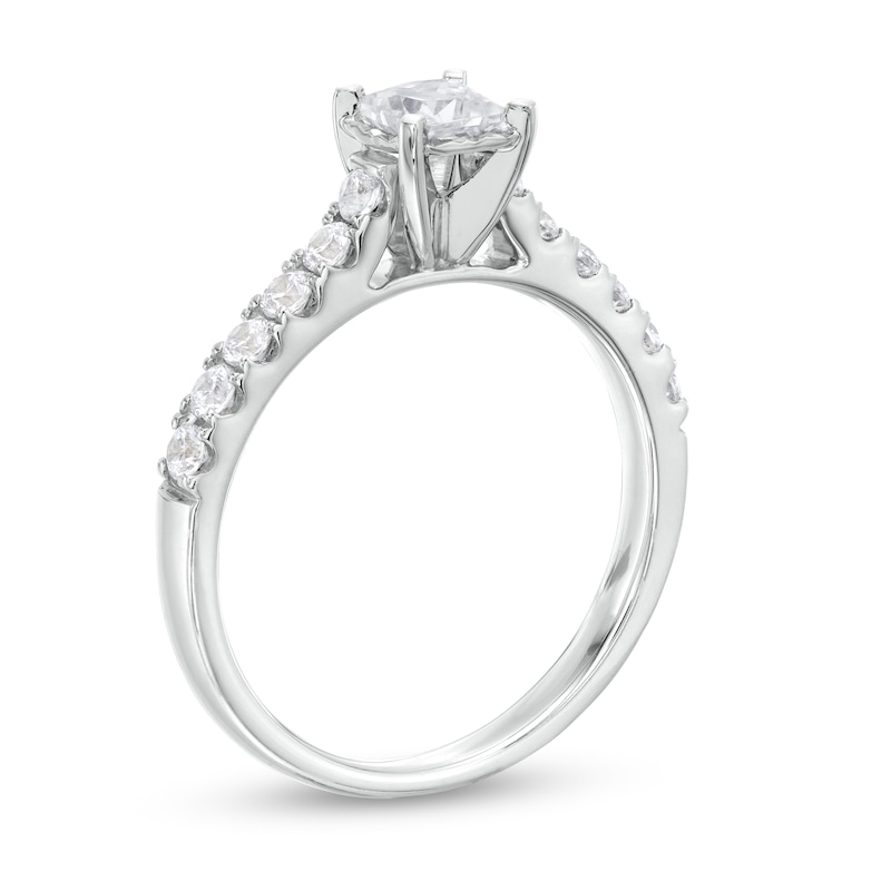 Main Image 3 of 3/4 CT. T.W. Princess-Cut Diamond Engagement Ring in 14K White Gold