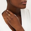 Thumbnail Image 2 of Pear-Shaped Opal and 1/10 CT. T.W. Diamond Double Row Wrap Ring in 10K Gold