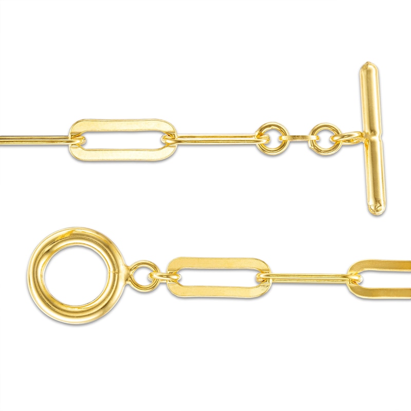 Main Image 3 of 4.7mm Paper Clip Link Chain Necklace and Bracelet Set in Solid Sterling Silver with 18K Gold Plate - 20"