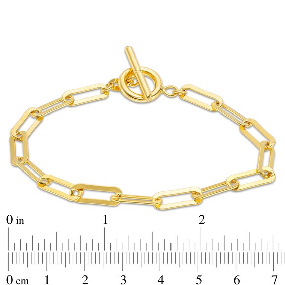 4.7mm Paper Clip Link Chain Necklace and Bracelet Set in Solid Sterling Silver with 18K Gold Plate - 20"