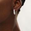 1 CT. T.W. Diamond Shadow Hoop Earrings in 10K Gold