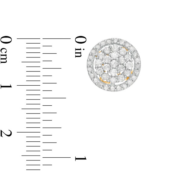 1 CT. T.W. Composite Diamond Frame Stud Earrings in 10K Gold 1 CT. T.W. Composite Diamond Frame Stud Earrings in 10K Gold