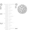 Thumbnail Image 3 of 1 CT. T.W. Multi-Diamond Circle Stud Earrings in 10K White Gold